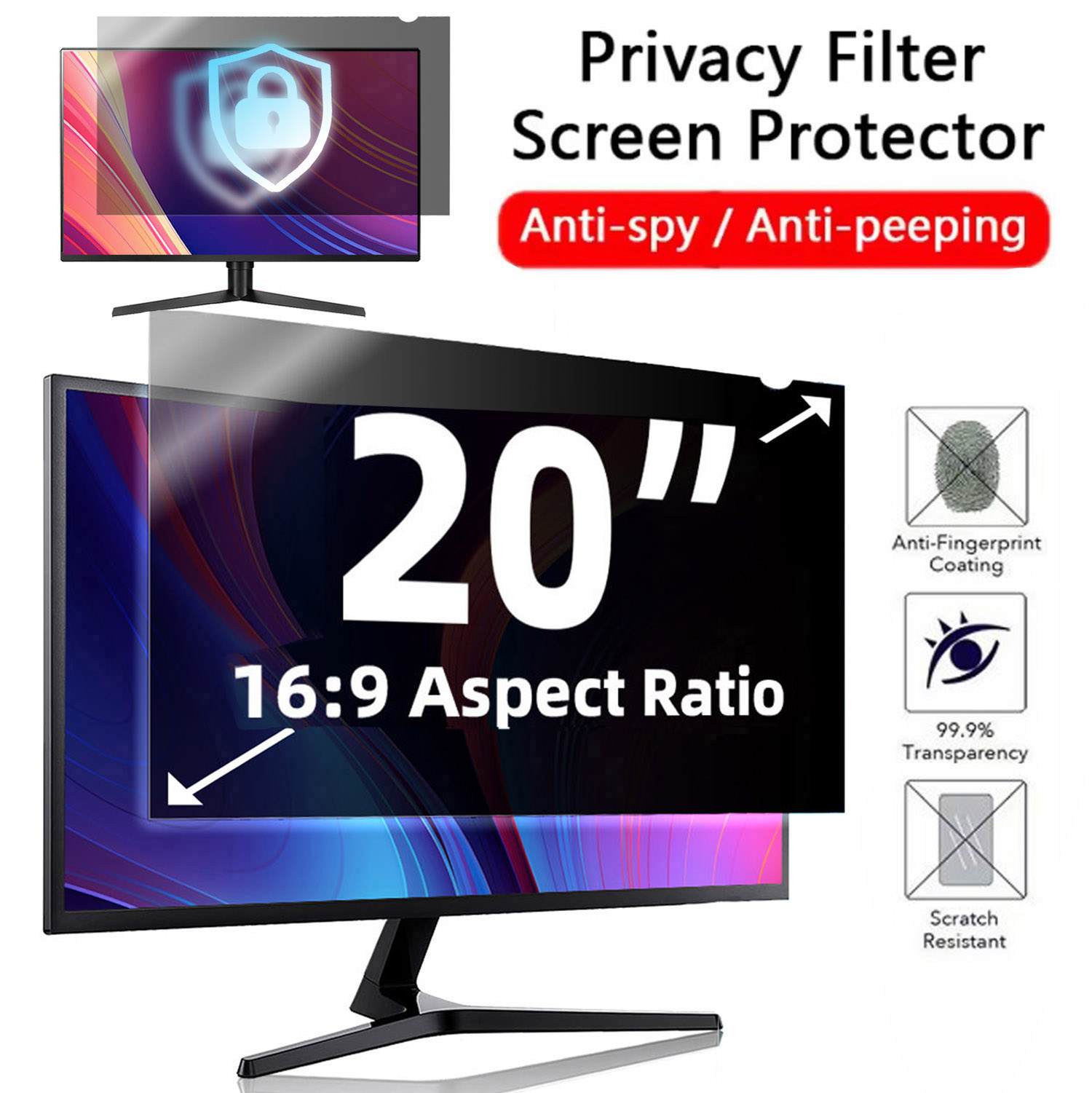 Monitor Privacy Filter - Filtre d'écran de confidentialité pour ordinateur