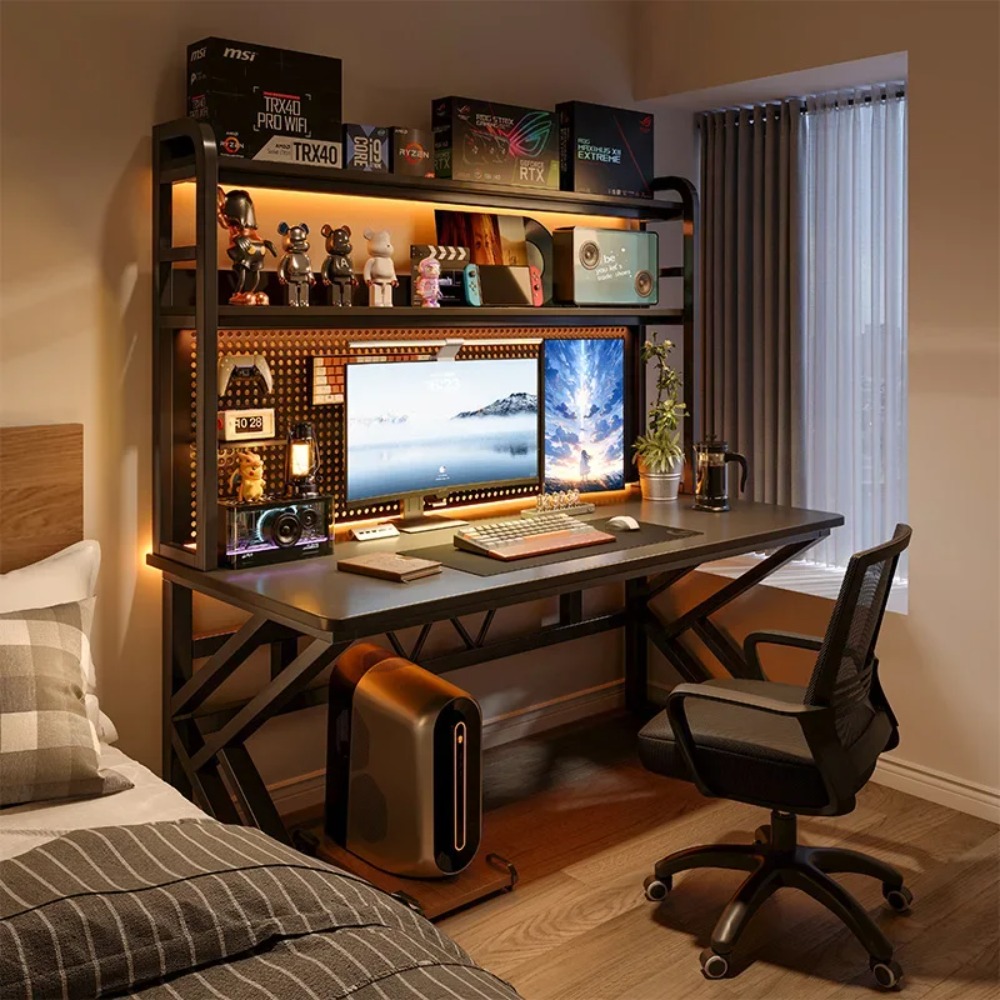 Office Furniture Loft - Bureau de jeu avec étagère et