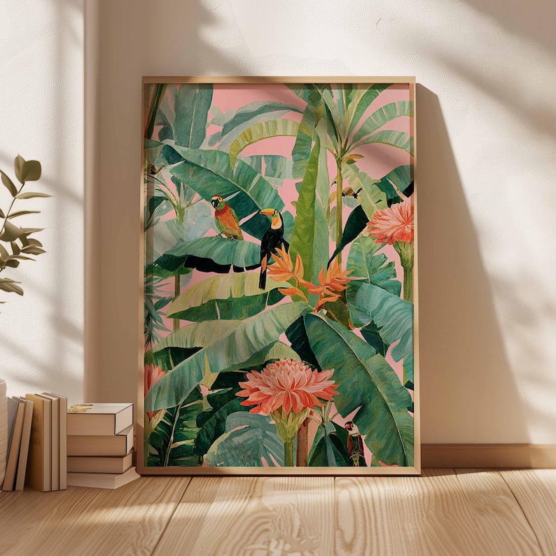 Affiche en toile tropicale rét - Office Furniture Loft avis et prix