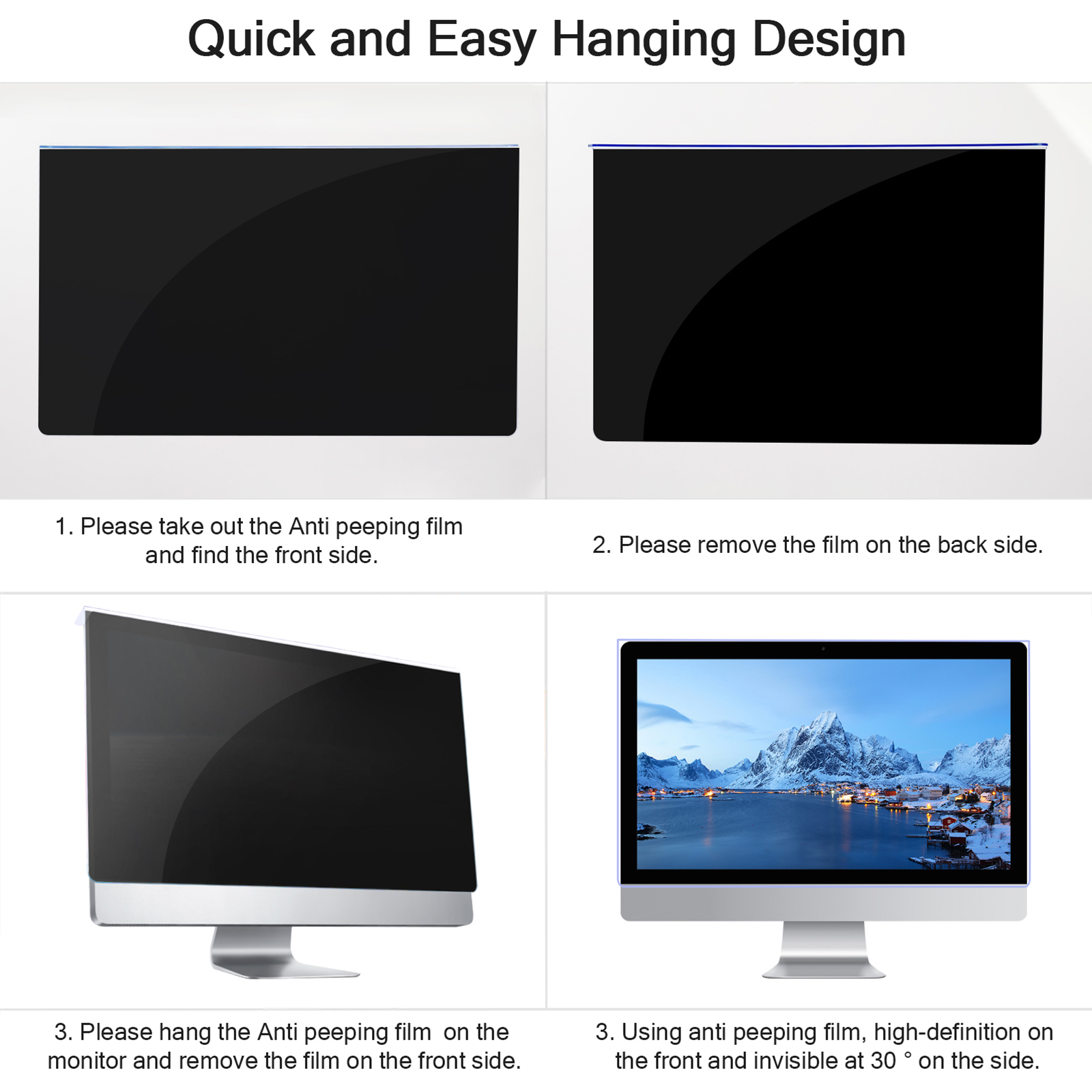 Moniteur Anti-espion protecteu - Monitor Privacy Filter avis et prix