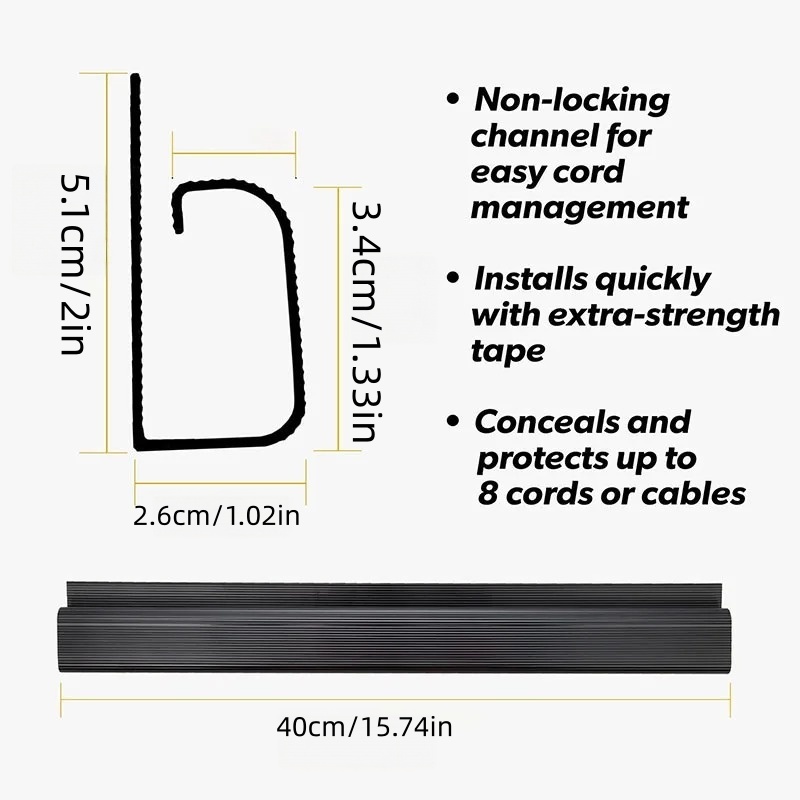 Organiseur de câbles auto-adhé - Cable Tray Under Desk avis et prix