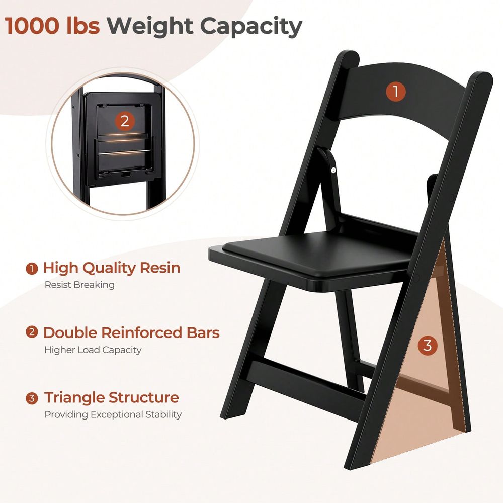 4 chaises pliantes en résine a - Visitor Chair Padded avis et prix